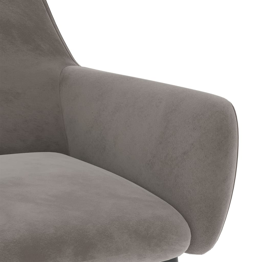 vidaXL Dining Chairs 2 pcs Light Grey Velvet