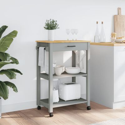 vidaXL Kitchen Trolley MONZA 60x40x90 cm Solid Wood Pine