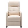 vidaXL Electric Recliner Chair Cream Fabric