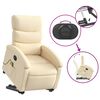 vidaXL Electric Stand up Massage Recliner Chair Cream Fabric