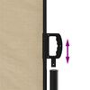 vidaXL Retractable Side Awning Beige 120x500 cm