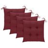 vidaXL Garden Chairs with Wine Red Cushions 3 pcs Solid Teak Wood