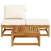 vidaXL 3 Piece Garden Lounge Set with Cushions Solid Wood Acacia