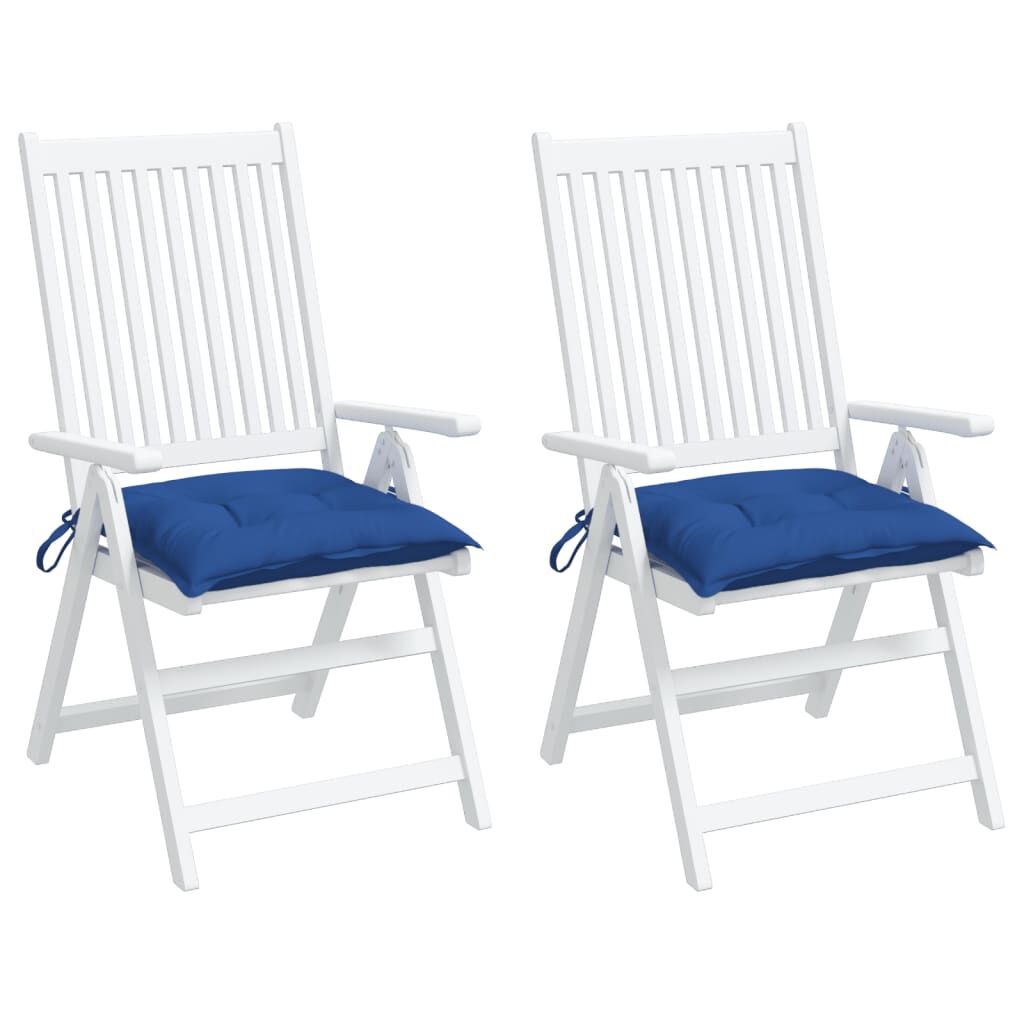 vidaXL Chair Cushions 2 pcs Blue 40x40x7 cm Oxford Fabric