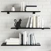vidaXL Bookshelf Boards 8 pcs High Gloss Black 80x30x1.5 cm Engineered Wood