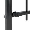 vidaXL Garden Fence with Spear Top Steel 892.5x100 cm Black