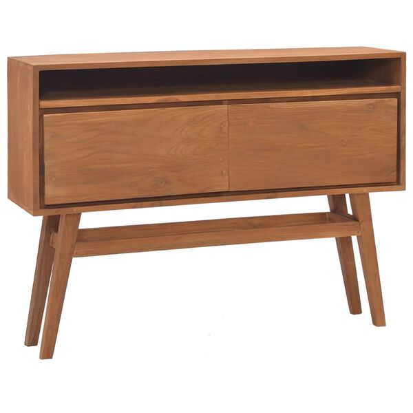 vidaXL Console Table 110x30x79 cm Solid Teak Wood
