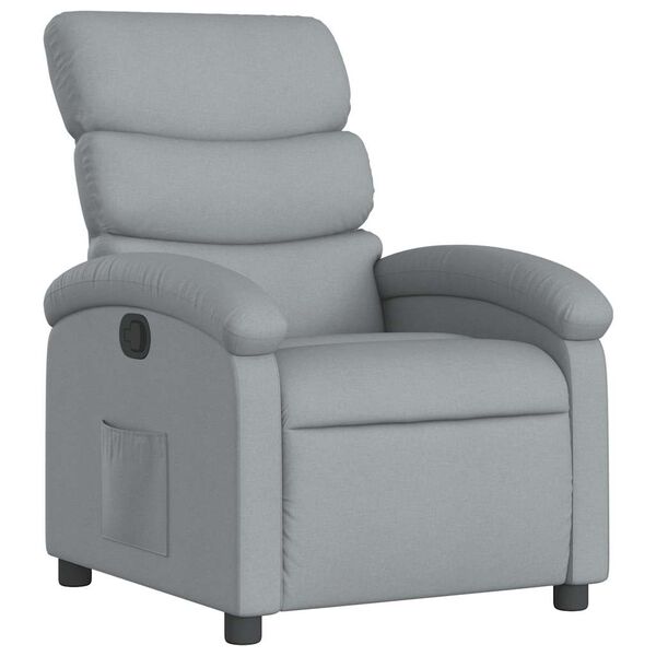 vidaXL Recliner Chair Light Grey Fabric