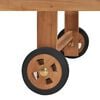 vidaXL Sun Lounger with Cushion Solid Teak Wood Dark Grey