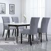 vidaXL Dining Chairs with Armrests 4 pcs Light Grey Fabric