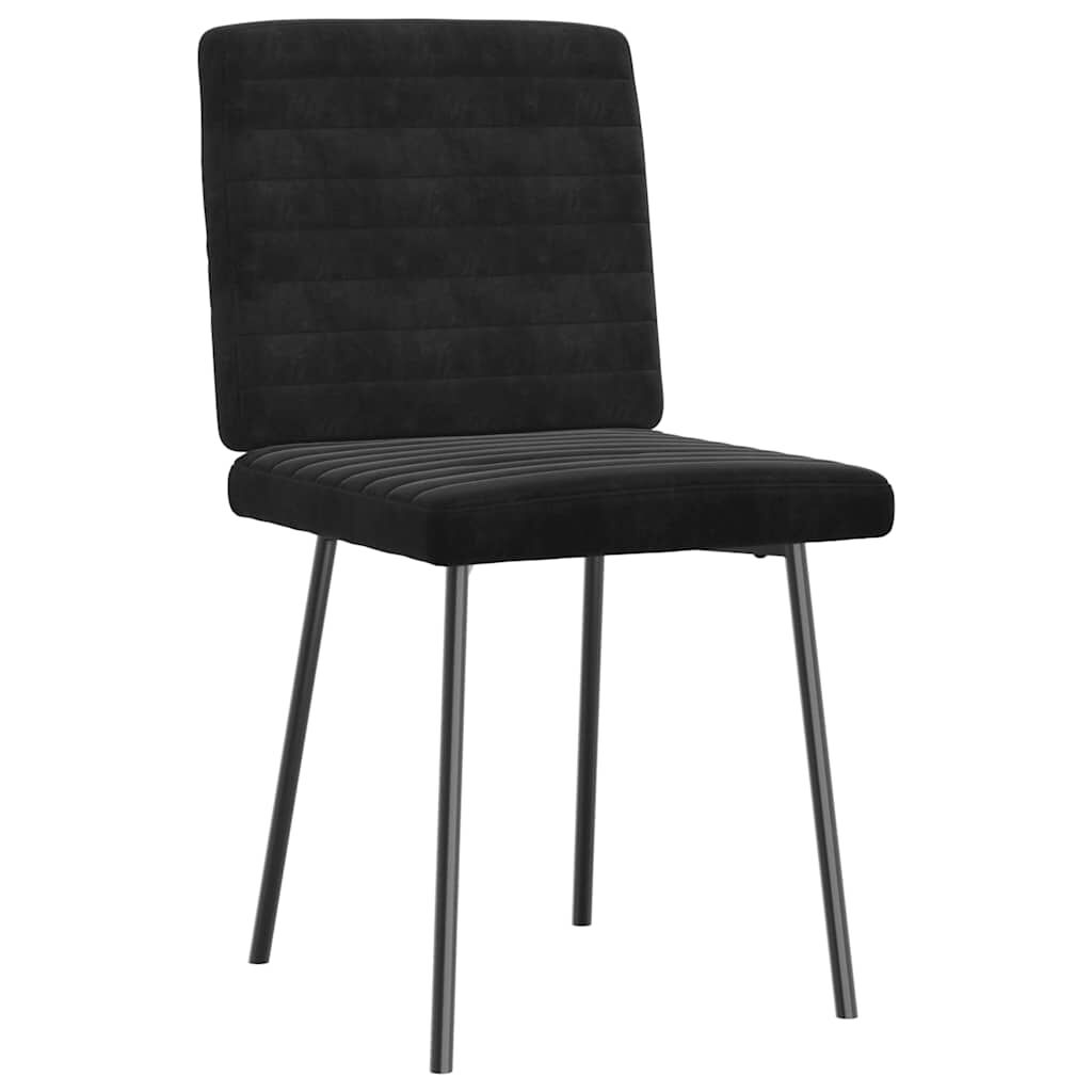 vidaXL Dining Chairs 2 pcs Black Velvet