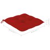 vidaXL Garden Chairs with Red Cushions 3 pcs Solid Teak Wood