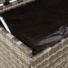 vidaXL Garden Storage Box with Wheels Grey 110x55x73 cm Poly Rattan