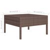 vidaXL 14 Piece Garden Lounge Set with Cushions Poly Rattan Brown