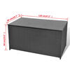 vidaXL Garden Storage Box Black 120x50x60 cm Poly Rattan
