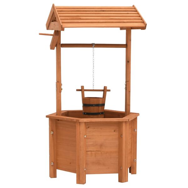 vidaXL Garden Wishing Well Planter 40x40x84 cm Firwood
