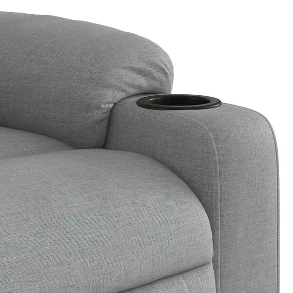 vidaXL Electric Stand up Massage Recliner Chair Light Grey Fabric