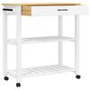 vidaXL Kitchen Trolley MONZA 84x40x90 cm Solid Wood Pine