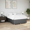 vidaXL Bed Frame without Mattress Dark Grey Full Fabric