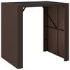 vidaXL 5 Piece Garden Bar Set Brown Poly Rattan