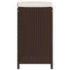 vidaXL Garden Bar Stools with Cushions 4 pcs Brown Poly Rattan