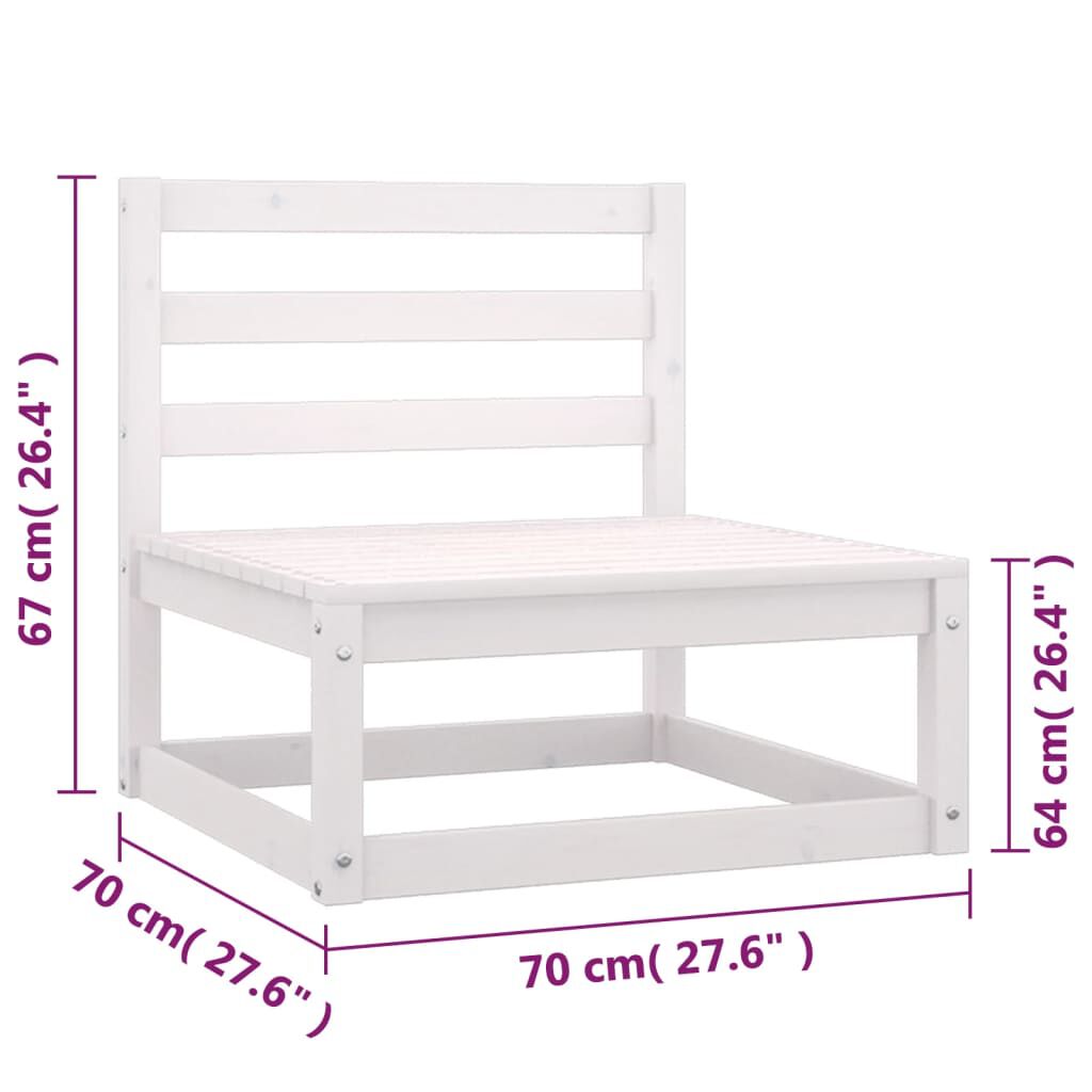vidaXL 6 Piece Garden Lounge Set with Cushions Solid Pinewood