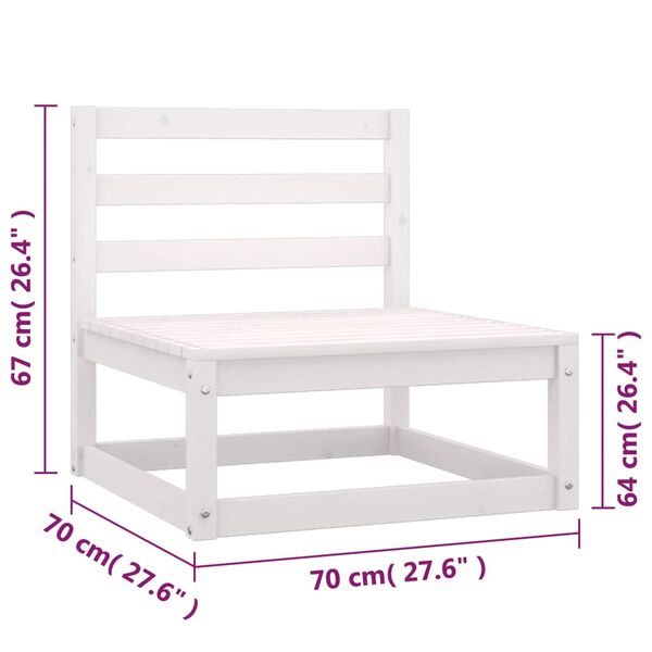 vidaXL 6 Piece Garden Lounge Set with Cushions Solid Pinewood