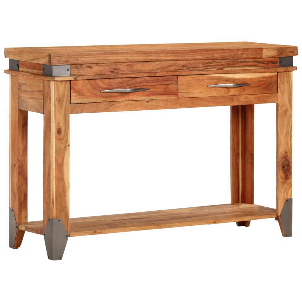 vidaXL Console Table 110x34x74 cm Solid Wood Acacia