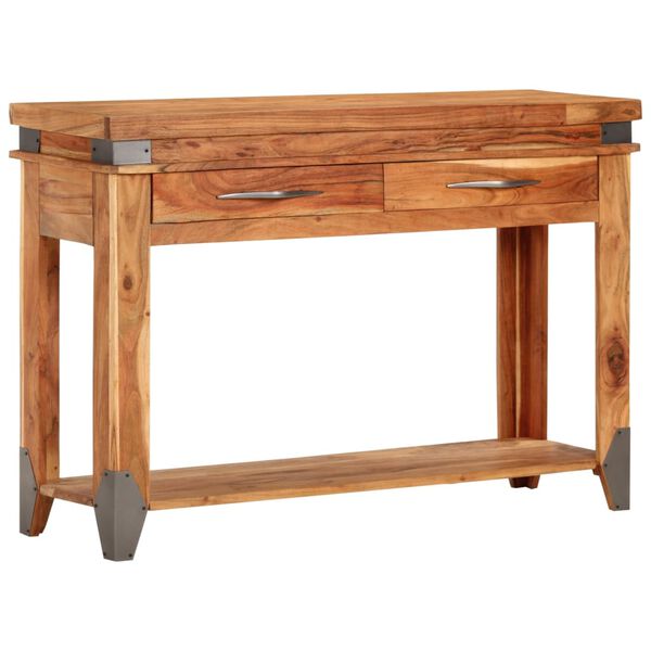 vidaXL Console Table 110x34x74 cm Solid Wood Acacia