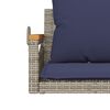 vidaXL Swing Bench with Cushions Grey 63x62x40 cm Poly Rattan