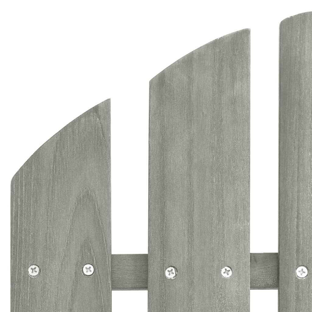 vidaXL Garden Adirondack Chair with Ottoman&Table Solid Fir Wood Grey