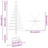 vidaXL Wooden Christmas Tree with Stand Brown 210 cm Bamboo