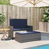 vidaXL Garden Bench with Cushions and Footstool Grey Poly Rattan