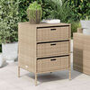 vidaXL Garden Storage Cabinet Beige 55x59x80 cm Poly Rattan