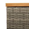 vidaXL Garden Storage Box Grey 220x50x54 cm Poly Rattan Acacia Wood