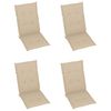 vidaXL Garden Chairs 4 pcs with Beige Cushions Solid Teak Wood