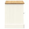vidaXL Shoe Bench VIGO White 106x35x45 cm Solid Wood Pine