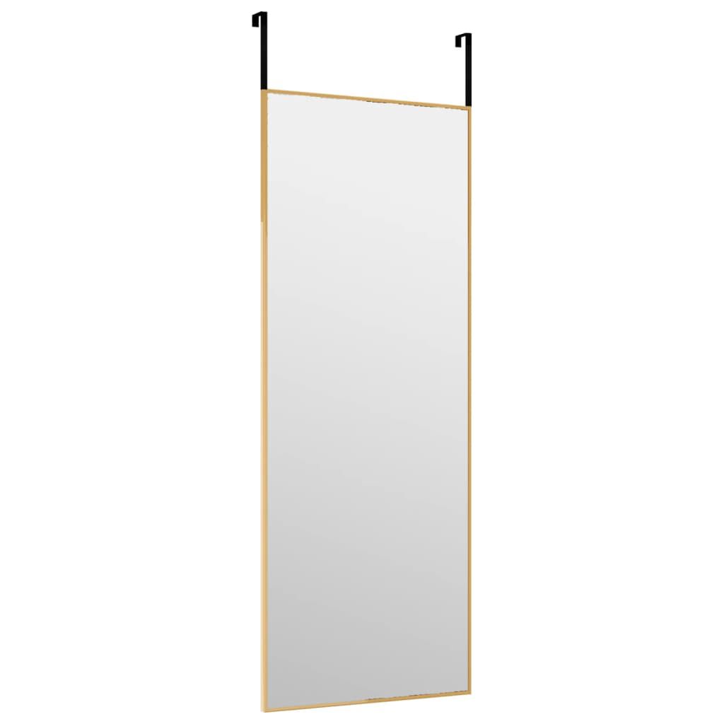 vidaXL Door Mirror Gold 30x80 cm Glass and Aluminium