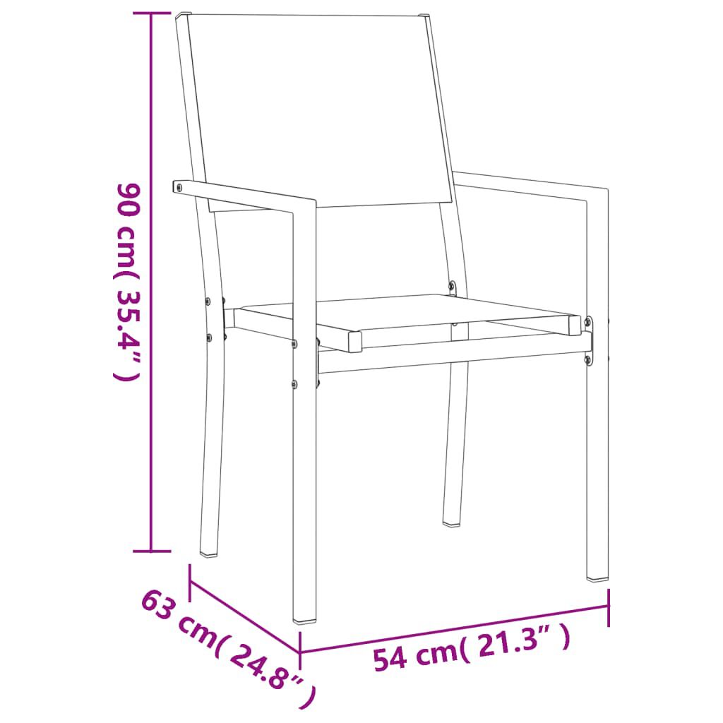 vidaXL 9 Piece Outdoor Dining Set Steel