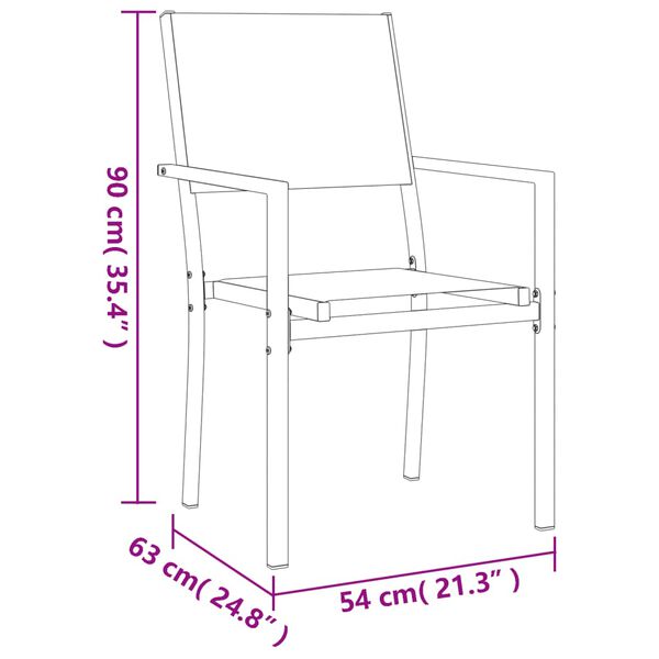 vidaXL 9 Piece Outdoor Dining Set Steel