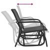 vidaXL Garden Glider Chair Black 61x76x87 cm Textilene&Steel