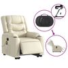 vidaXL Electric Stand up Massage Recliner Chair Cream Faux Leather
