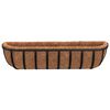 vidaXL Wall Troughs 2 pcs with Coco Liners Black 61x19x16 cm Steel