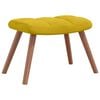 vidaXL Relaxing Chair with a Stool Mustard Yellow Velvet