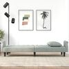 vidaXL Sofa Bed with Armrests Light Grey Velvet