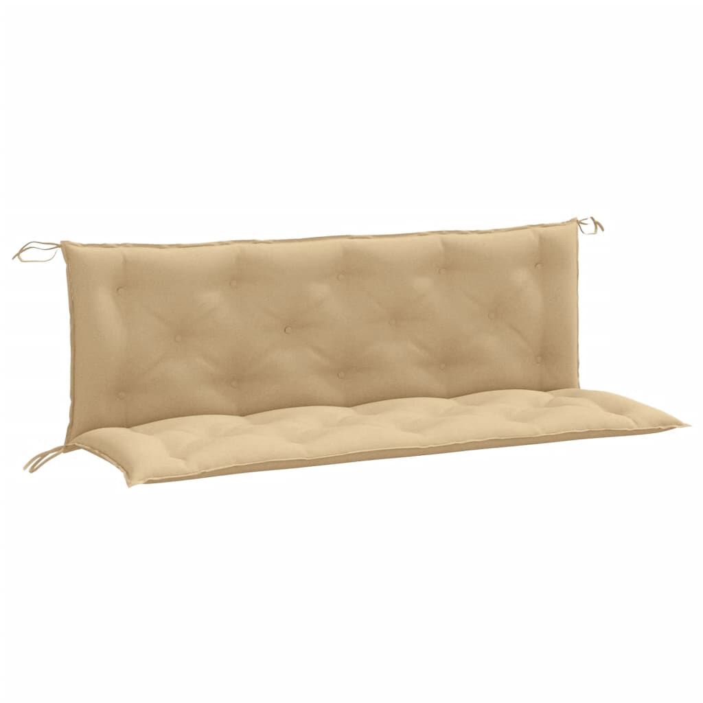vidaXL Garden Bench Cushions 2 pcs Melange Beige 150x50x7 cm Fabric