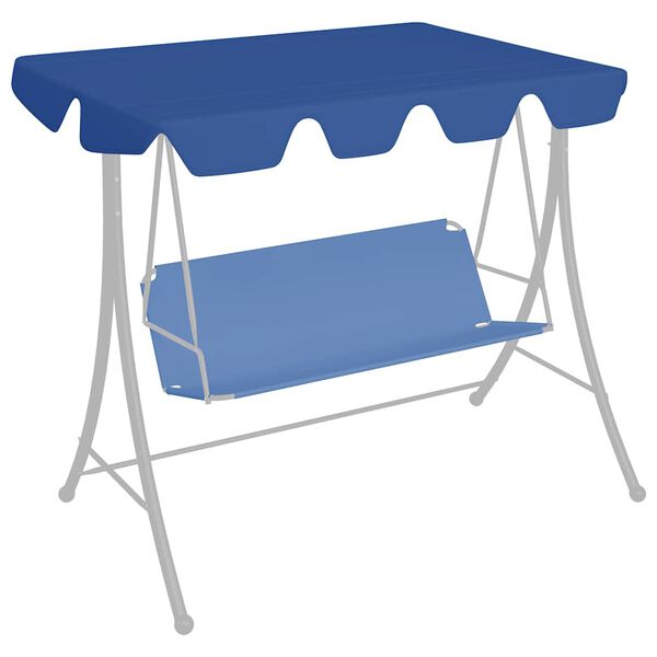 vidaXL Replacement Canopy for Garden Swing Blue 150/130x105/70 cm