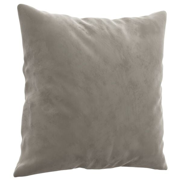 vidaXL Throw Pillows 2 pcs Light Grey 40x40 cm Velvet