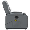 vidaXL Electric Stand up Massage Recliner Chair Grey Faux Leather