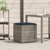 vidaXL Cushion Box with Storage Grey 50 x 50 x 50 cm Poly Rattan